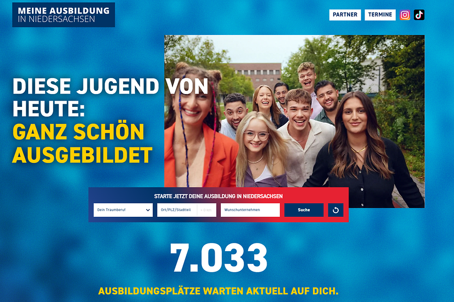 Website Meine Ausbildung in NDS