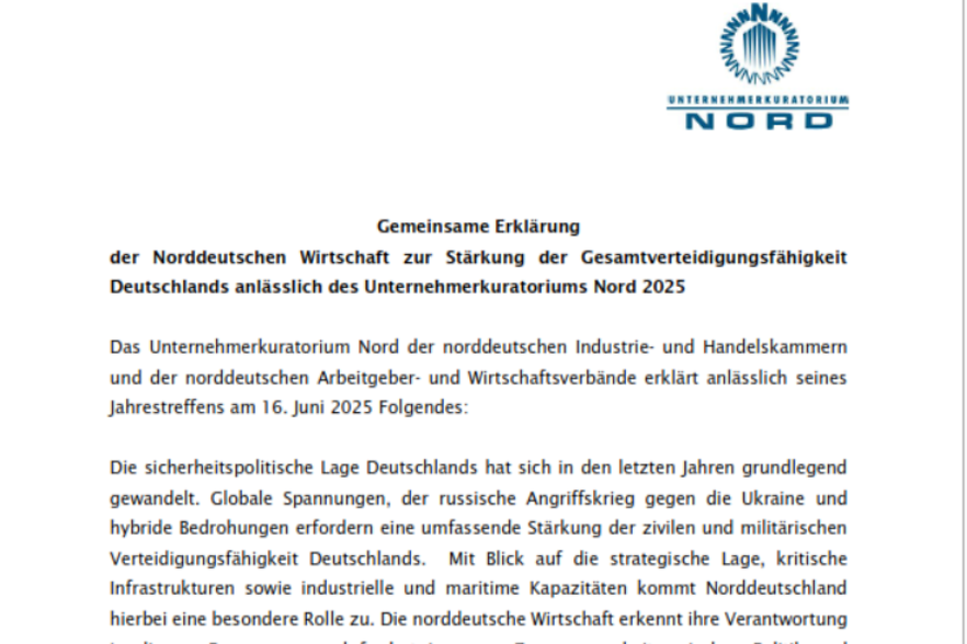 UK Nord Erklärung Titel